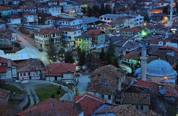 A view of the old Ottoman Houses in the Historical Tarakli Town in Sakarya, Turkey