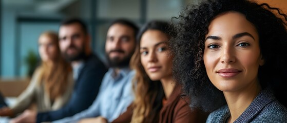 A diverse team of professionals engaged in a meeting, showcasing collaboration.
