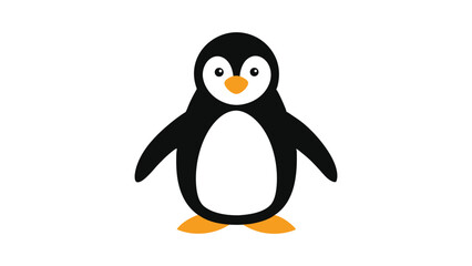 Penguin bird standing upright in a group setting perfect for cold climate and aquatic bird art Vector illustration.