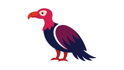 Vulture bird perched with sharp gaze great for scavenger bird themes and desert wildlife art Vector illustration.
