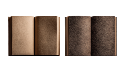 Open book, two-tone pages