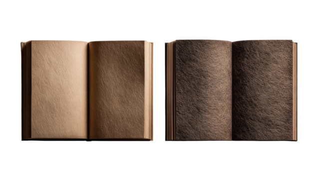 Open book, two-tone pages
