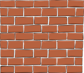 vector background or wall of red bricks