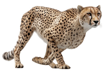 Cheetah in a hunting stance
