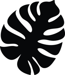 abstract monstera leaf silhouette