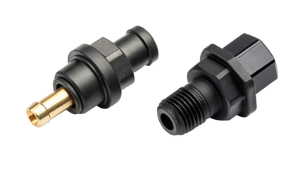  black Oil pressure sensor of car and Oil pressure sensor of car isolated on transparent