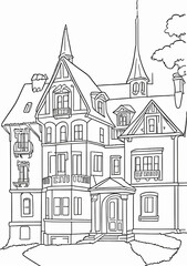 Obraz premium sketch of houses