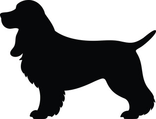 american cocker spaniel dog silhouette 