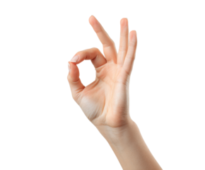 Hand gesture indicating approval or agreement
