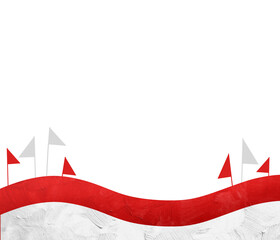 Patriotic Red and White Flag Wavy Banner Background 