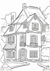 Obraz premium sketch of house