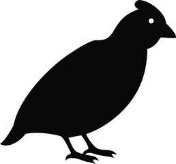 bird of quail silhouette 