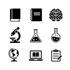 Educational Science Icons for Learning