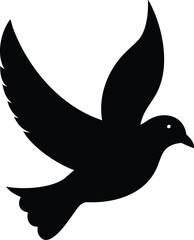 dove flying silhouette