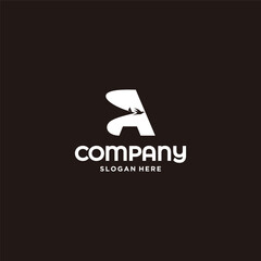 the letter A with a combination of flying birds.