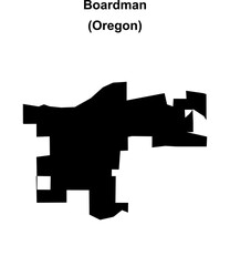 Boardman (Oregon) blank outline map