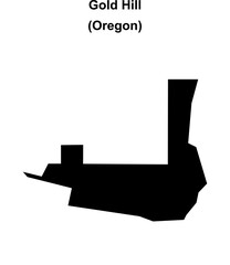 Gold Hill (Oregon) blank outline map