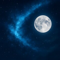 Fototapeta premium night sky with moon