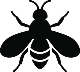 flat bee silhouette