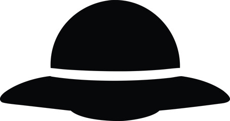 flat summer hat silhouette