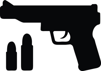 gun bullet silhouette