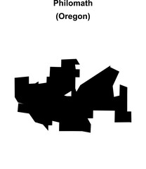 Philomath (Oregon) blank outline map