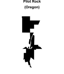 Pilot Rock (Oregon) blank outline map