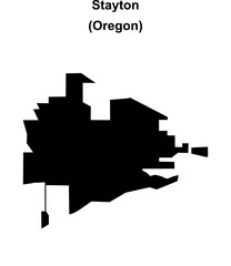 Stayton (Oregon) blank outline map