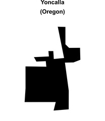 Yoncalla (Oregon) blank outline map