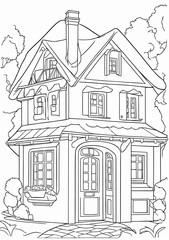 sketch of house
