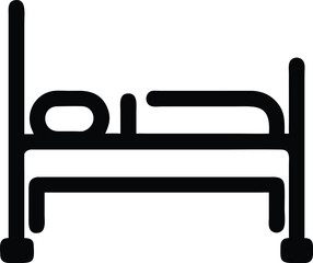 hospital bed silhouette