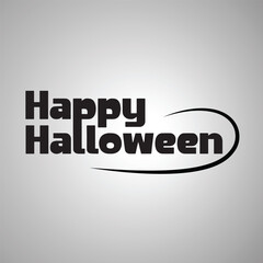 Happy Halloween text logo