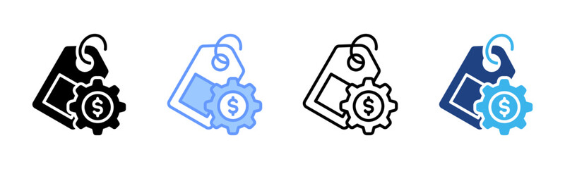 Pricing Strategy icon sheet multiple style collection