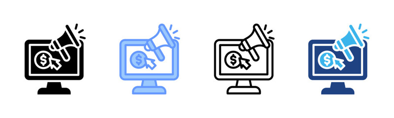 Digital Ads icon sheet multiple style collection