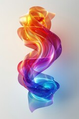 Obraz premium Colorful Abstract Wave with Smooth Flowing Energy in Gradient Hues