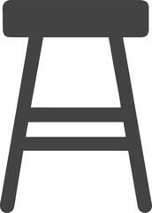 minimalist wooden stool silhouette