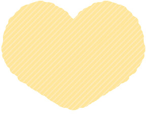 yellow heart on a white background