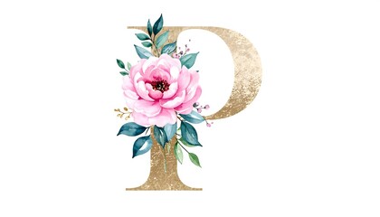 Obraz premium Floral Initial 
