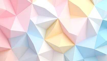Abstract geometric background of soft, pastel-toned triangles