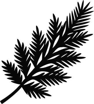 pine tree leaf silhouette