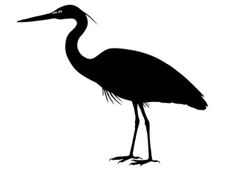 Obraz premium Heron silhouette vector illustration
