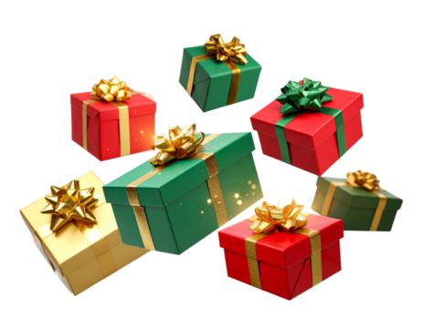  Floating Gift Boxes PNG