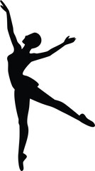silhouette of ballet dancer
