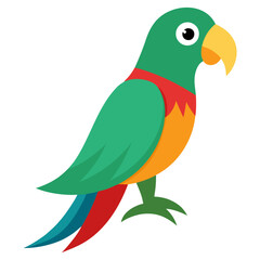vector illustration of a parrot