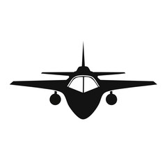 Jet Viper Plane Front View Glyph Icon