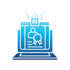 generation student resumes color flat icon for digital and print projects.