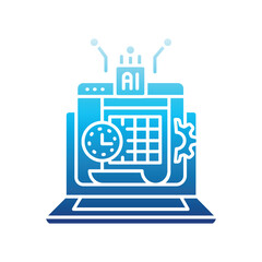 optimization class schedules black flat icon for digital and print projects.