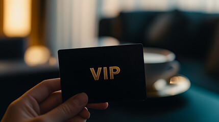 Exclusive VIP pass held in hand, promising special access and privileges for a luxurious experience. A symbol of status and exclusivity.