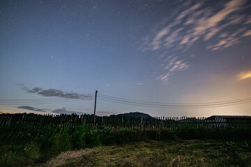 Shooting the night sky in August in the Urals, the vicinity of the Bear rock, suburb of Nizhny Tagil, 2025.