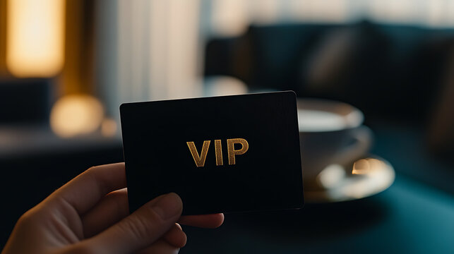 Exclusive VIP pass held in hand, promising special access and privileges for a luxurious experience. A symbol of status and exclusivity.